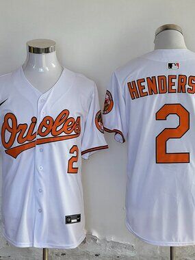 Men's Baltimore Henderson #2 White Home Edition Jersey